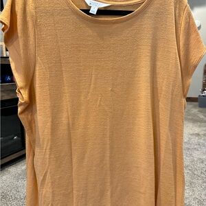 Market & Spruce Women's Orange Short Sleeve Top